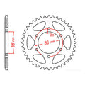 MTX 473 Steel Rear Sprocket #520