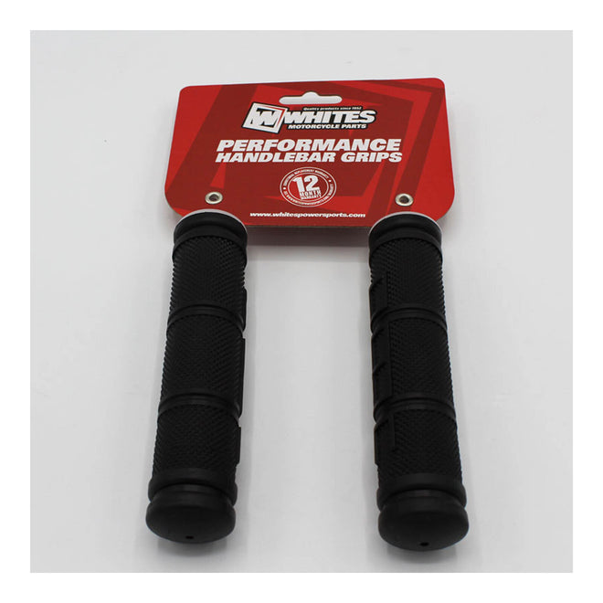 Whites ATV Half Waffle Grip Black 7/8 Both Sides - 137mm
