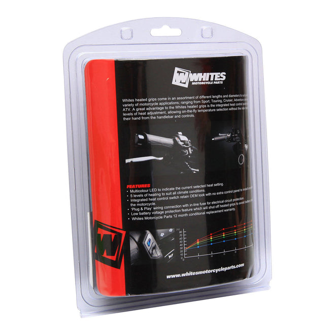 WHITES HEATED GRIPS - HARLEY DAVIDSON 130mm 1 BLK