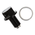 Whites Magnetic Sump Plug M10 x 15 x 1.25 - Black