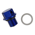 Whites Magnetic Sump Plug M12 x 12 x 1.25 - Blue