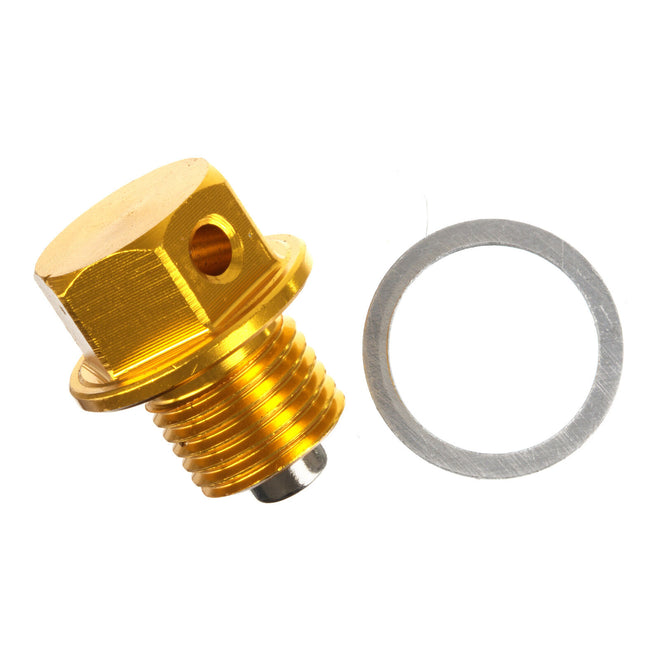 Whites Magnetic Sump Plug M12 x 12 x 1.25 - Gold