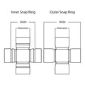 Whites ATV/UTV Joint Assembly WPUJ09 25mm/45mm int. snap ring