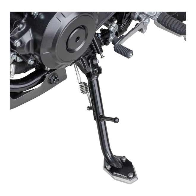 Zeta Side Stand Extender Black/Silver Suzuki V-Strom250 '17-, 1000 '14-