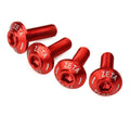 Zeta Screen Bolt Set Red (4pcs)