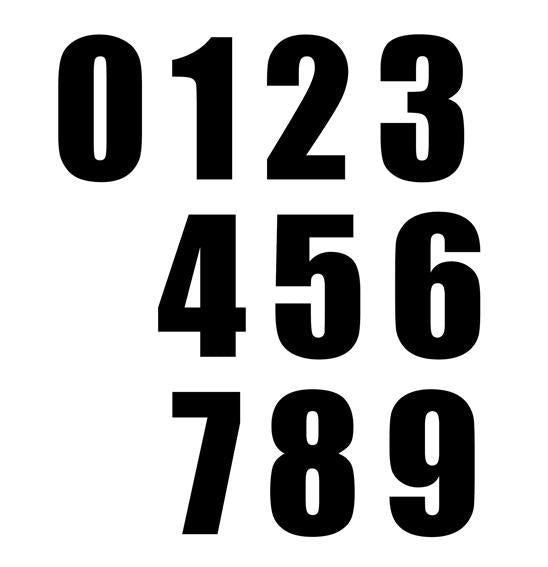 6" Numbers , Pk Of 3, Blk 7