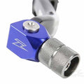 DF-ZE90-3xxx - Zeta Revolver Shift Lever has an anodized colour shift tip with Zeta laser printed logo (available in blue, red and/or orange, depending on application)