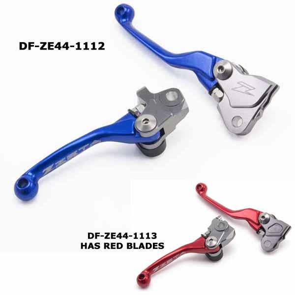 The Zeta Pivot Lever Set is available in black, blue, red or orange for a range of bikes (DF-ZE44-1112 in blue is pictured with a sample of what the red looks like - DF-ZE44-1113 )