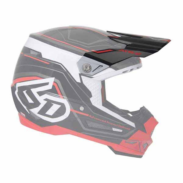 6D-72-6006 - Peak/visor for the 6D ATR-2 adult offroad/dirt helmet in Circuit Black colourway