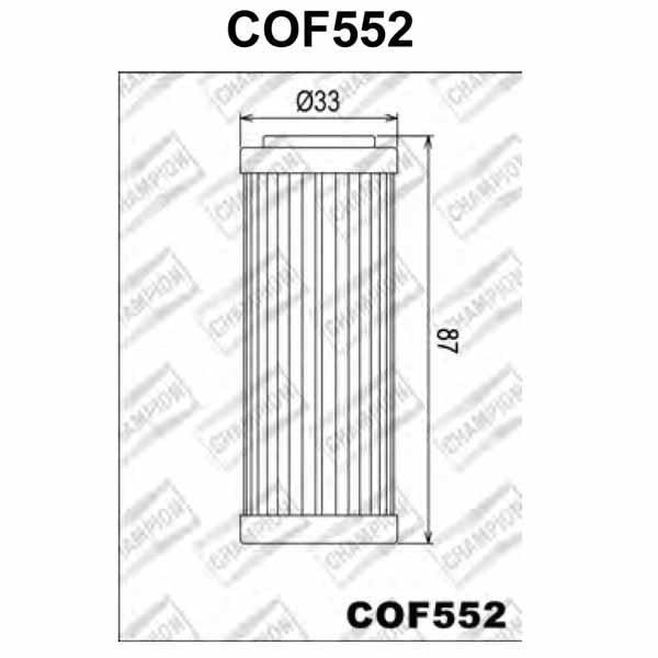 COF552 Champion Oil Filter pic (HF652)