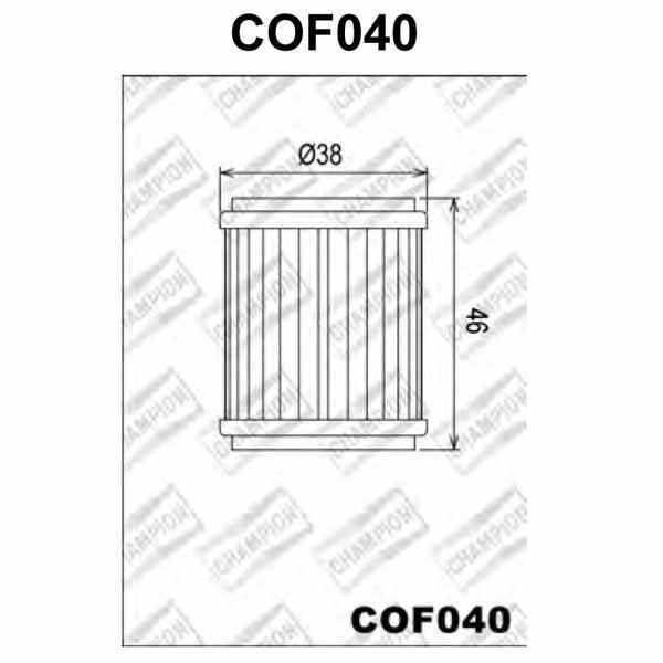 COF040 Champion Oil Filter pic (HF140)