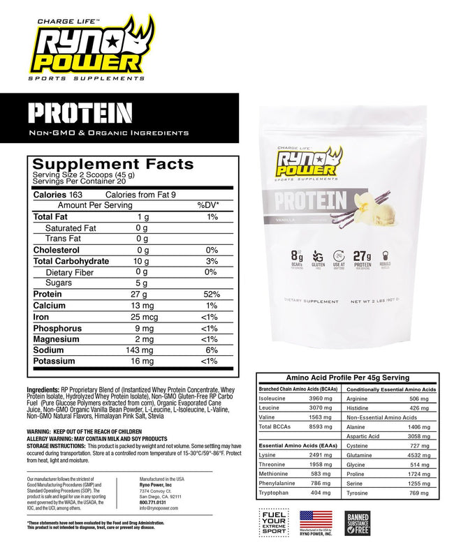 Protein Premium Ryno Power Whey Vanilla Powder